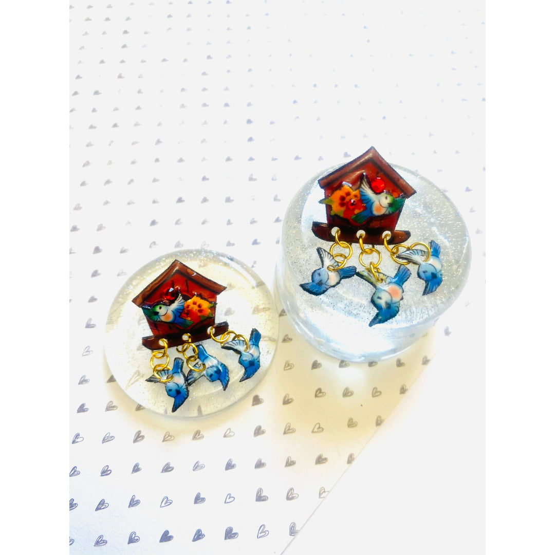 Bird House Earrings by Rosie Rose Parker