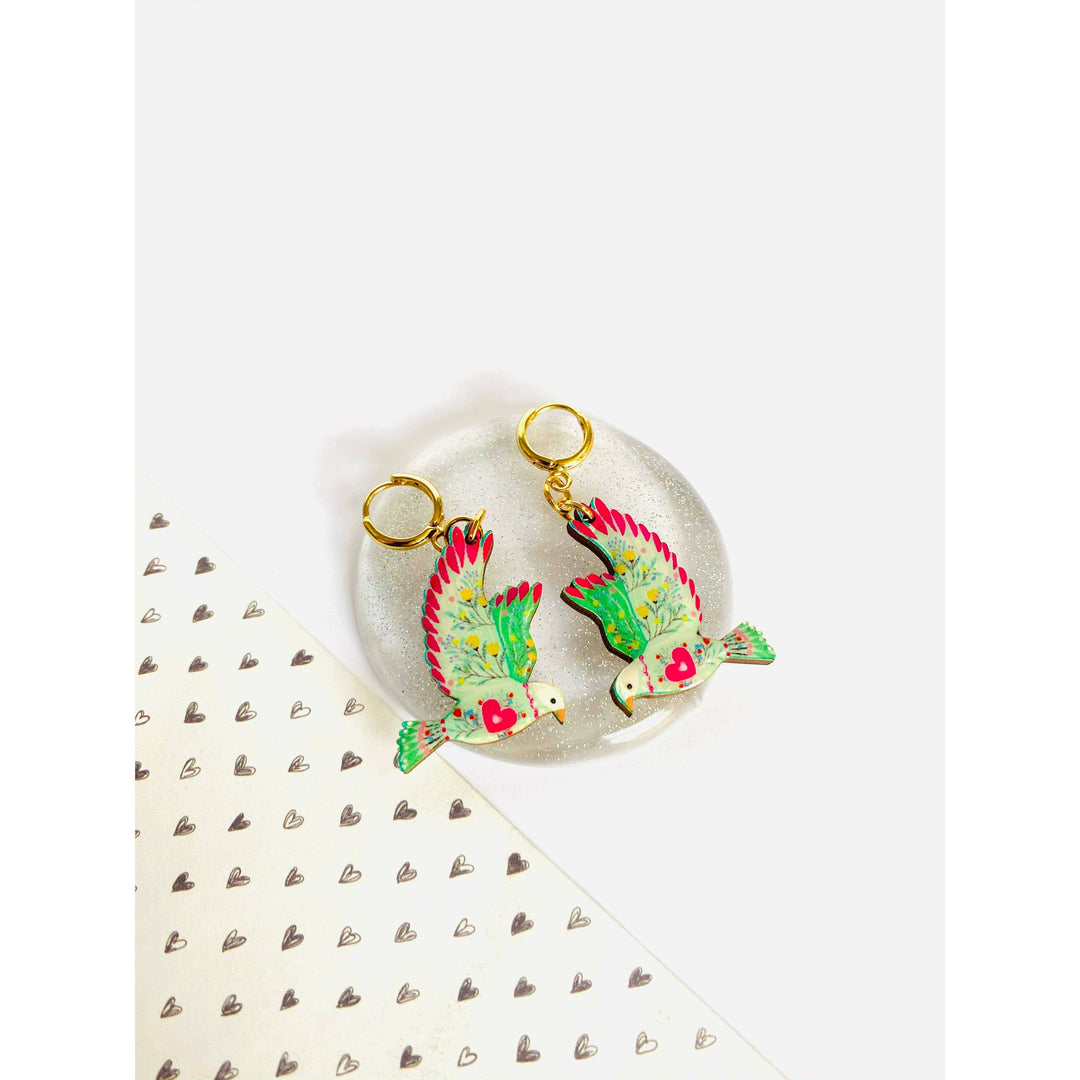 Bird in Flight Earrings by Rosie Rose Parker