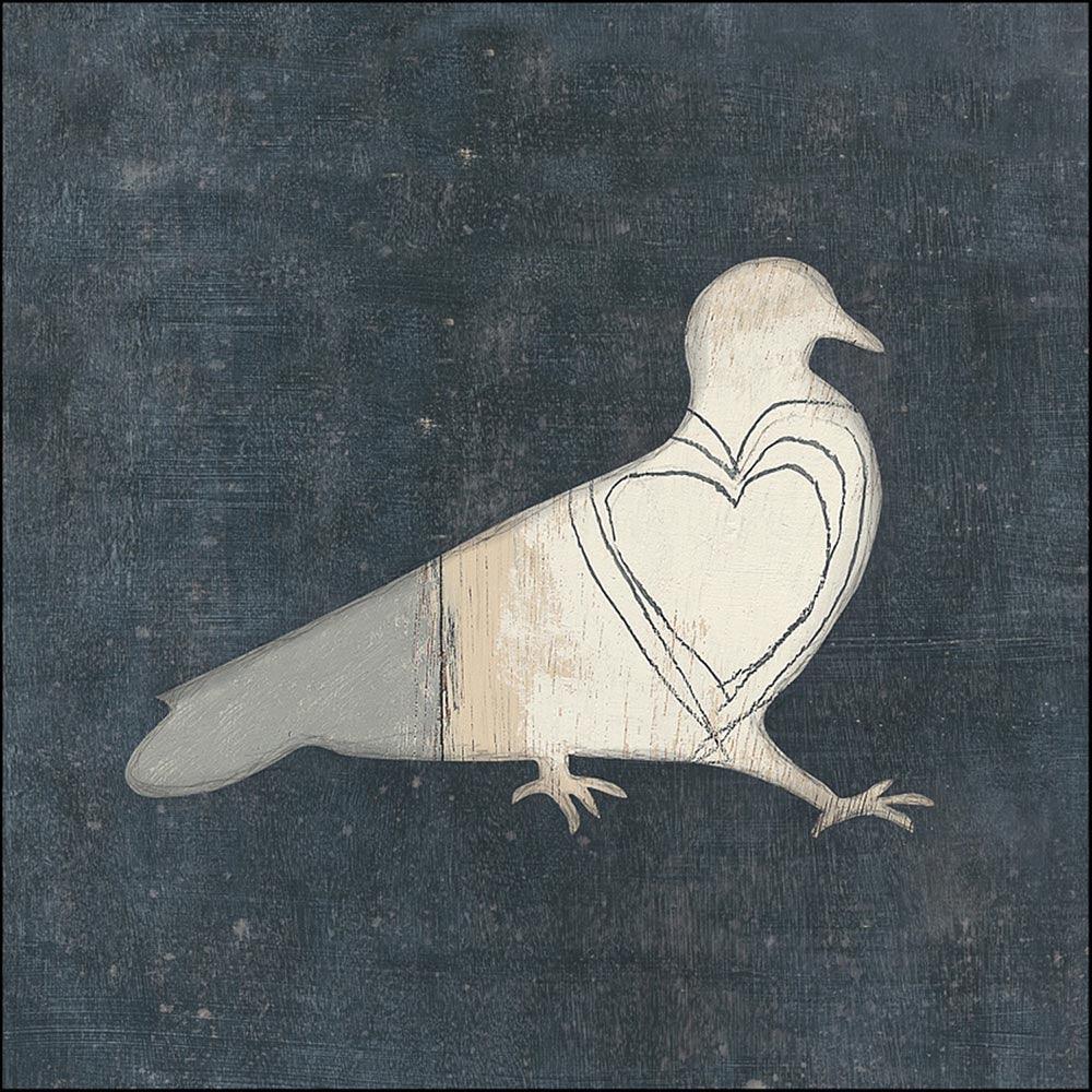 "Bird with Big Heart" Gallery Wrap Art Print - Quirks!