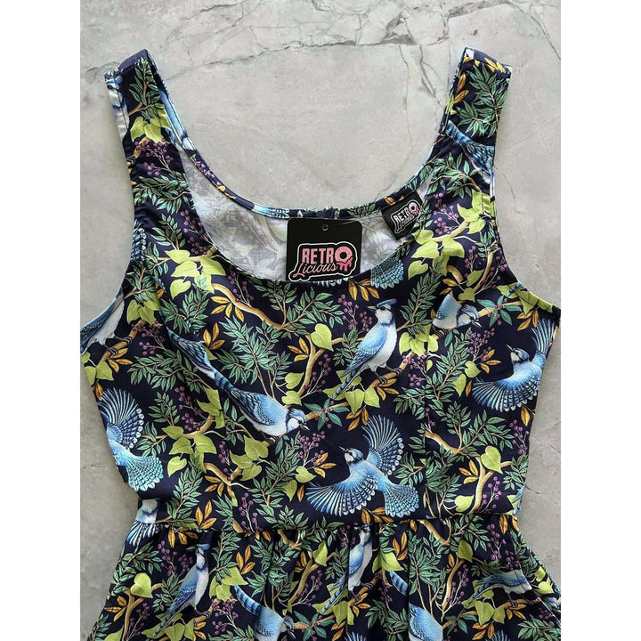 Birds Fit & Flare Dress