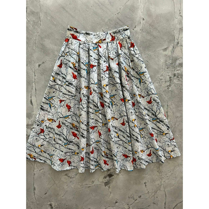 Birds on Birch Trees Doris Skirt