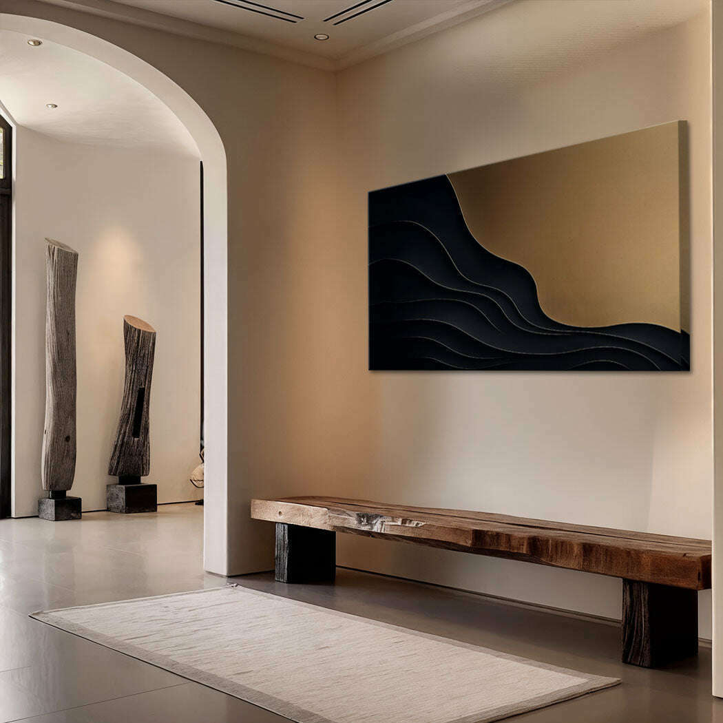 Black And Gold Minimalist Abstract X