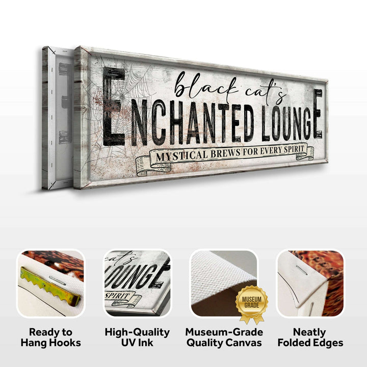 Black Cat's Enchanted Lounge Halloween Sign III