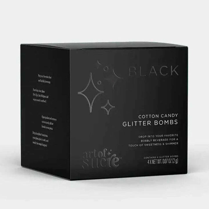 Black Cotton Candy Drink Glitter Bombs