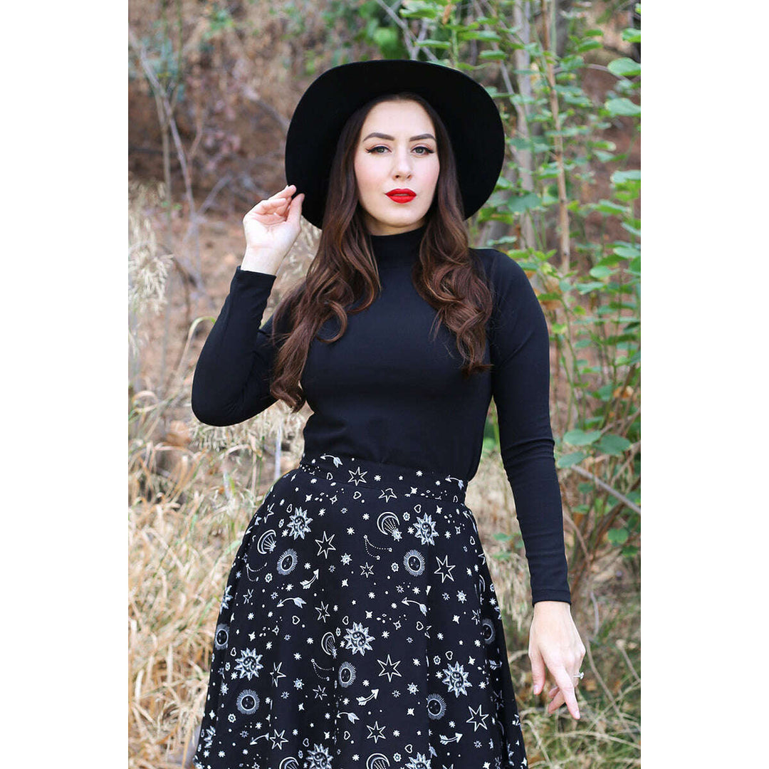 Black Mock Neck Top - 1X only