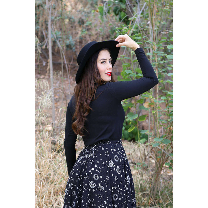 Black Mock Neck Top - 1X only