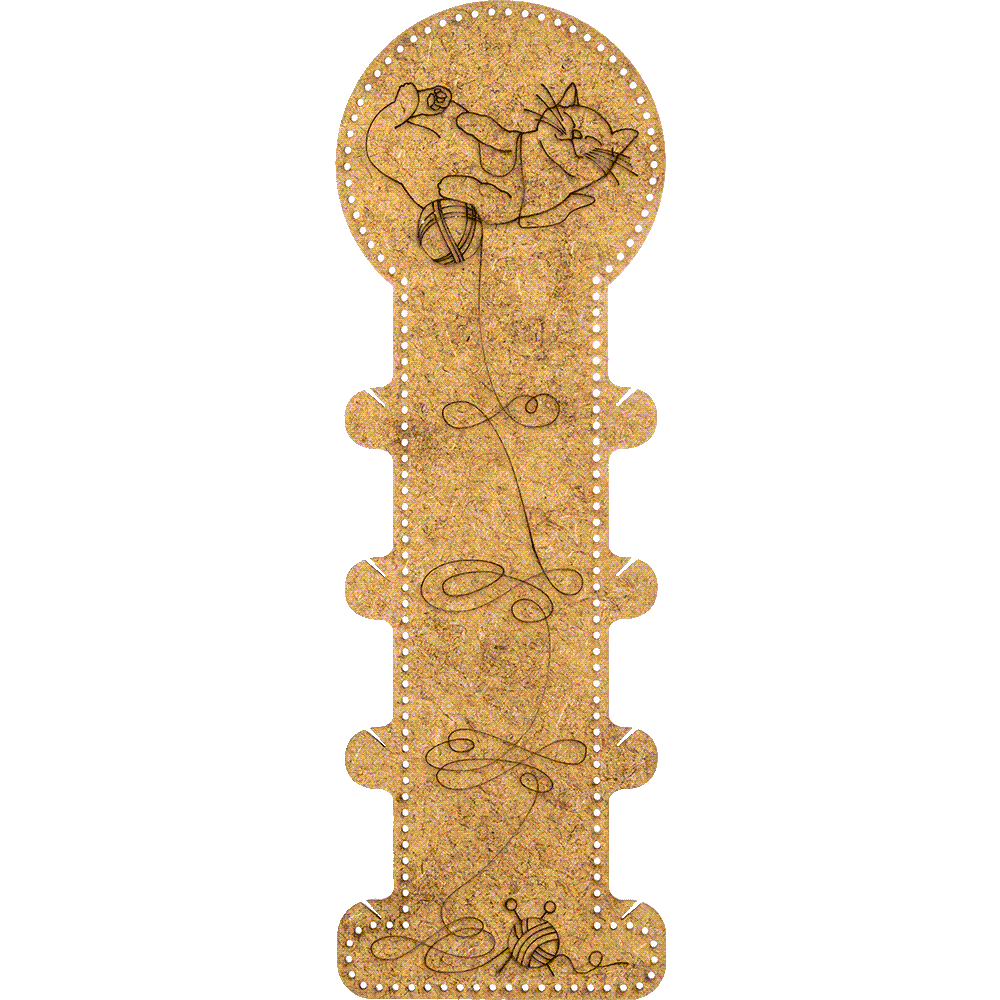 Blank for embroidery with thread on wood FLHW-012