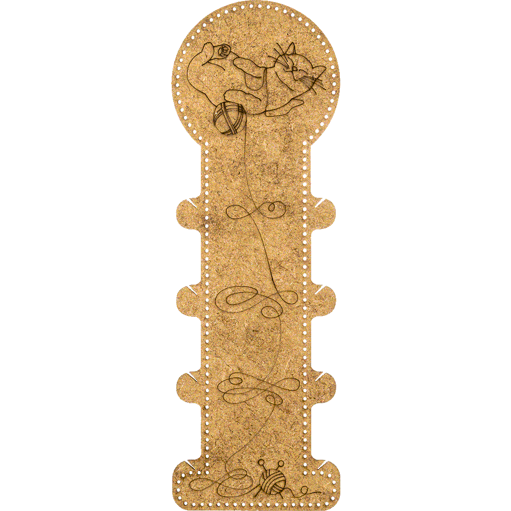 Blank for embroidery with thread on wood FLHW-012