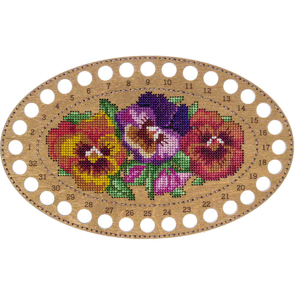 Blank for embroidery with thread on wood FLHW-015