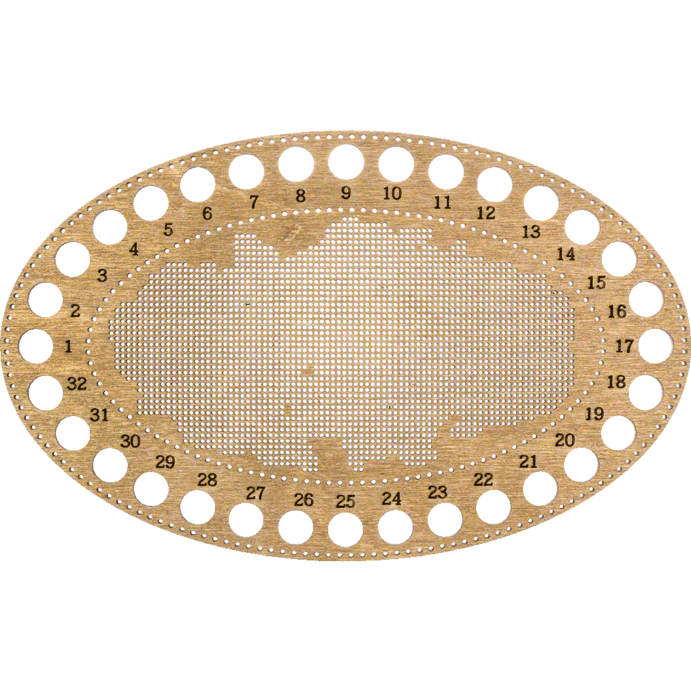 Blank for embroidery with thread on wood FLHW-015