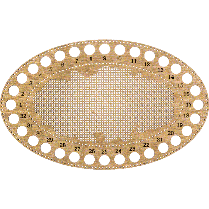 Blank for embroidery with thread on wood FLHW-015