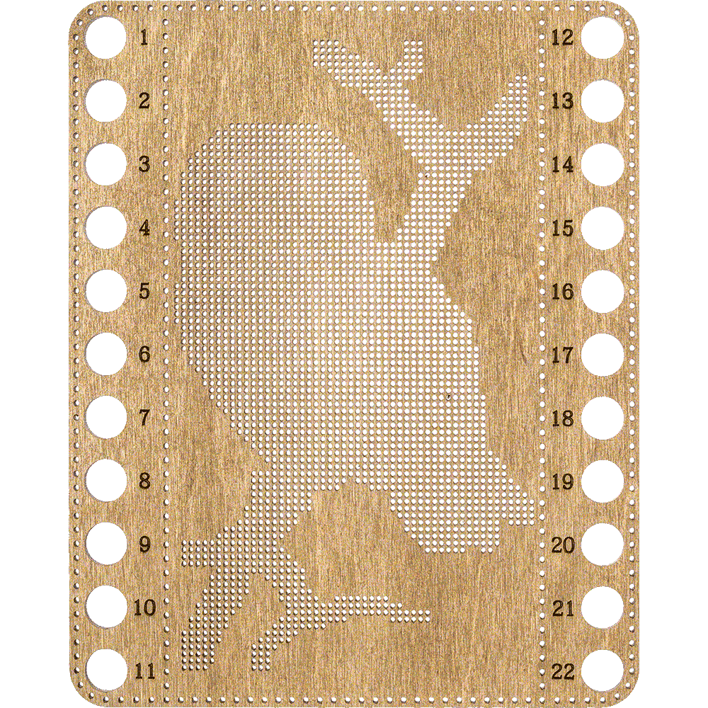 Blank for embroidery with thread on wood FLHW-016