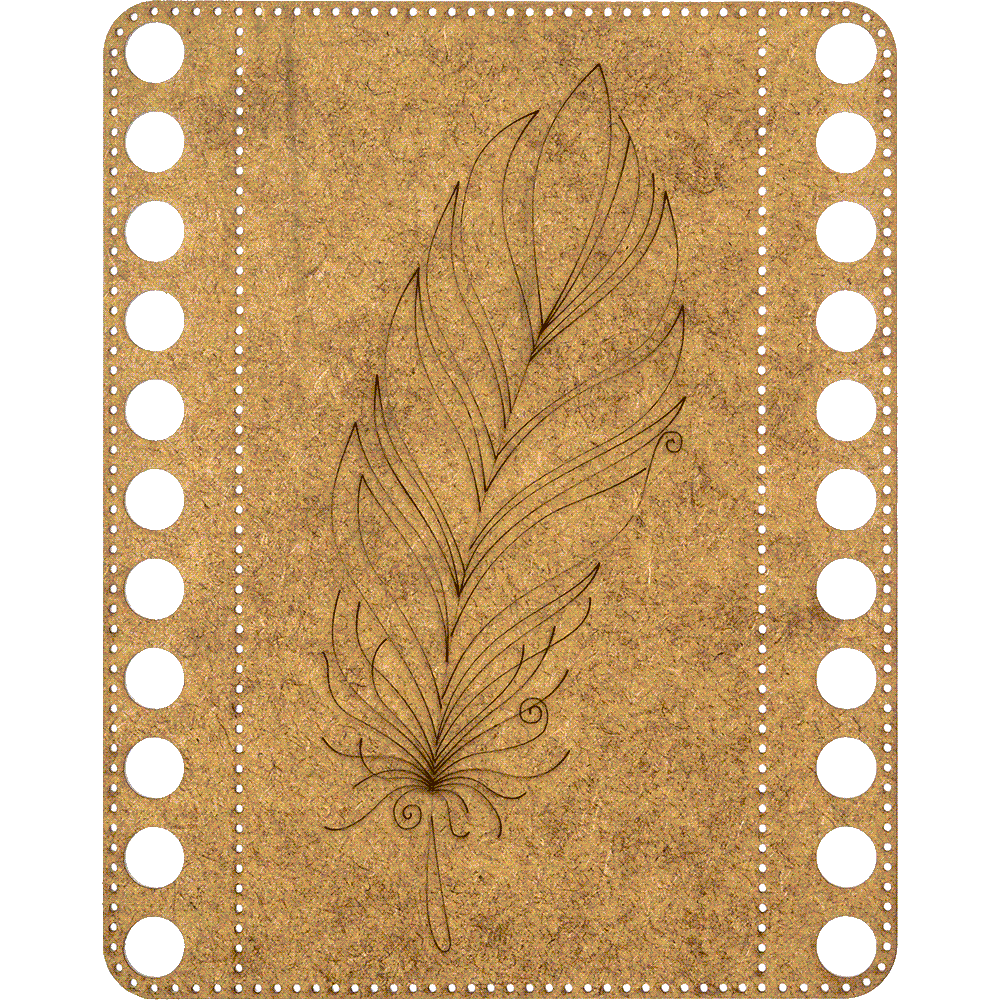 Blank for embroidery with thread on wood FLHW-016