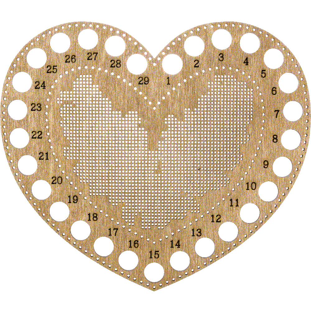 Blank for embroidery with thread on wood FLHW-017