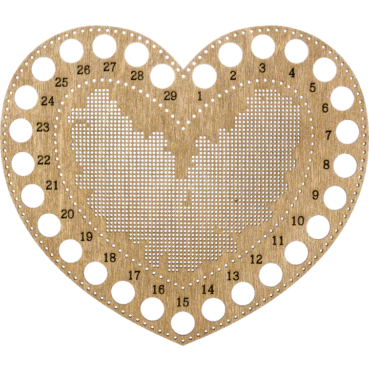 Blank for embroidery with thread on wood FLHW-017