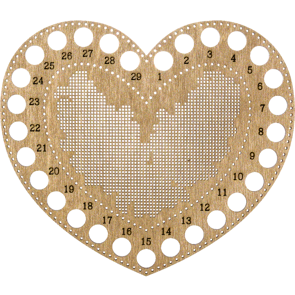 Blank for embroidery with thread on wood FLHW-017