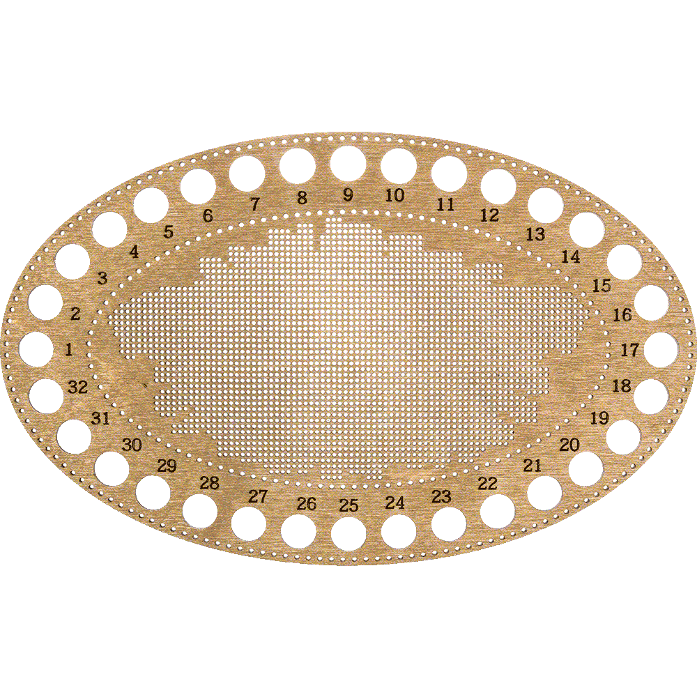 Blank for embroidery with thread on wood FLHW-018