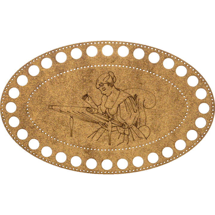 Blank for embroidery with thread on wood FLHW-018