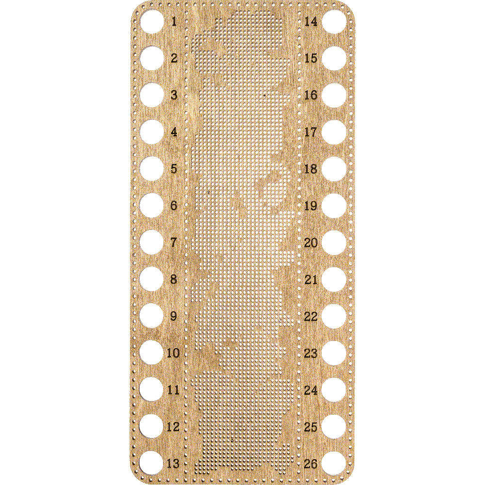 Blank for embroidery with thread on wood FLHW-019