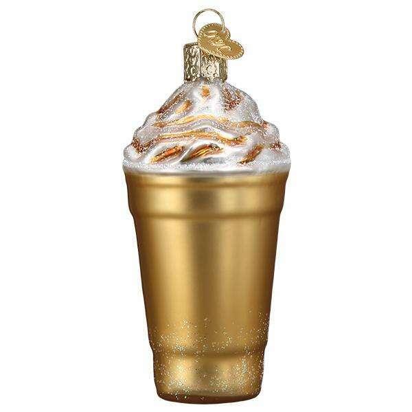 Old World Christmas Blended Coffee Blown Glass Ornament