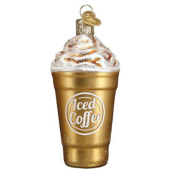 Old World Christmas Blended Coffee Blown Glass Ornament