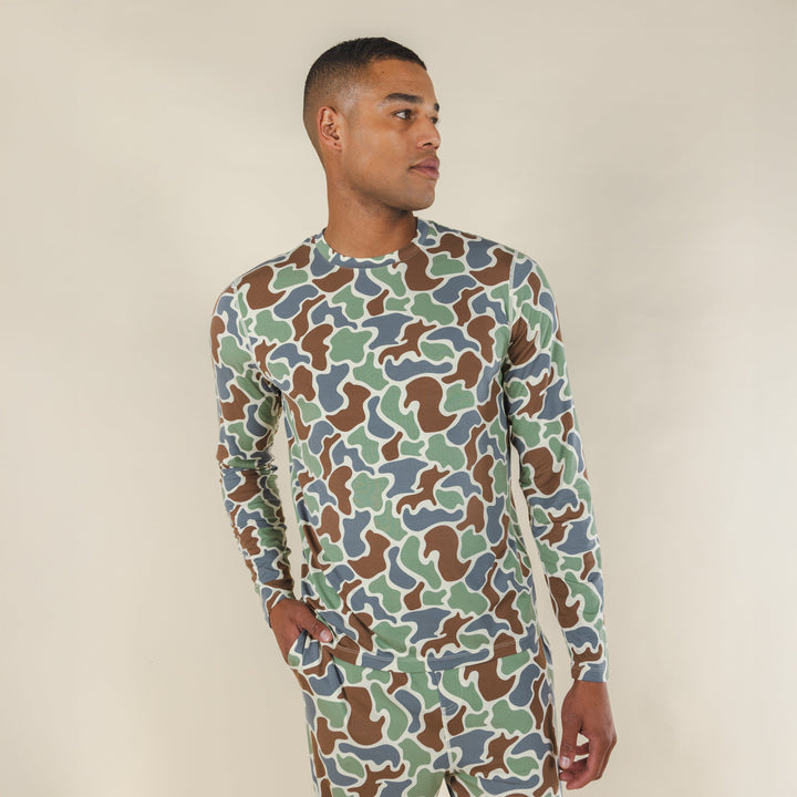 The Blender | Grey Duck Camo SleepDeep™ Men’s Long Sleeve Pajama Shirt