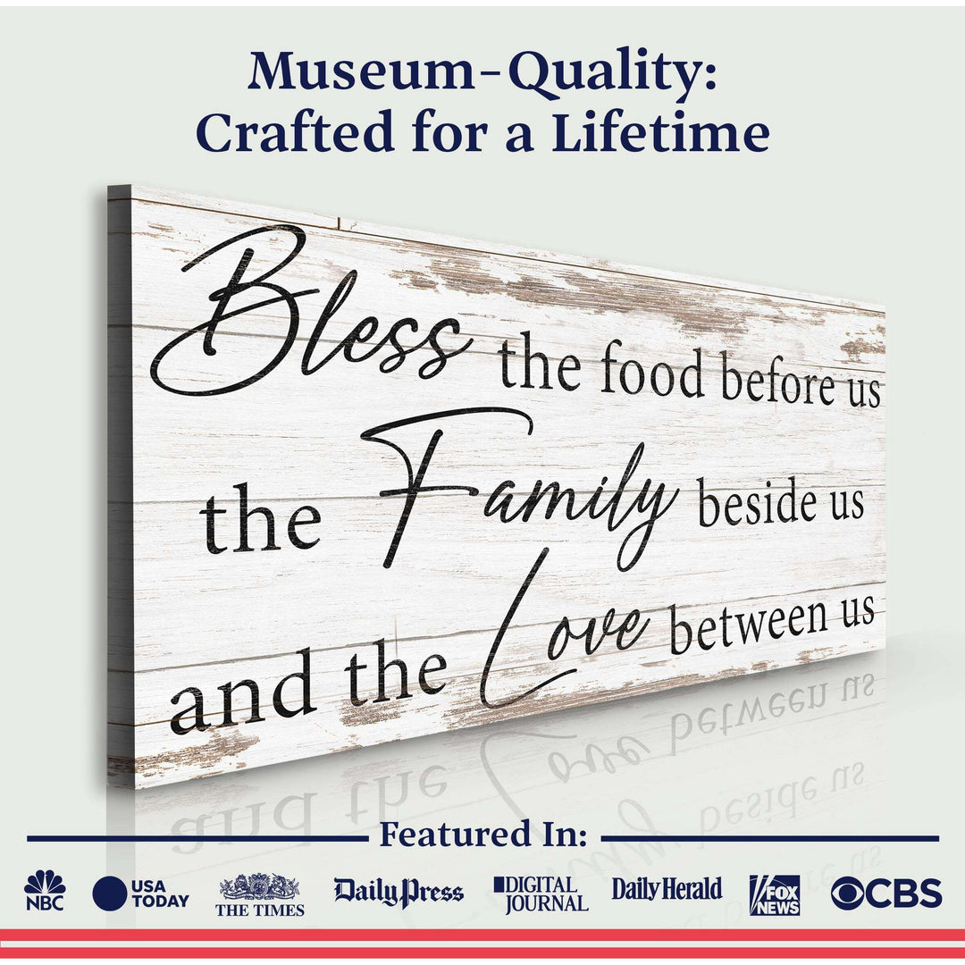 Bless The Food, Family, And Love Sign V