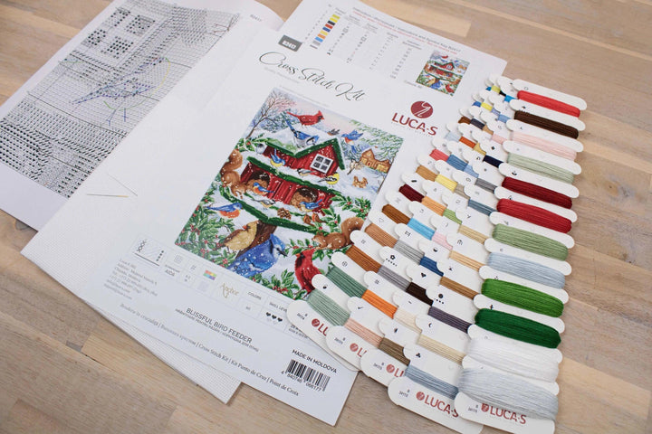 Blissful Bird Feeder B2417L Counted Cross-Stitch Kit