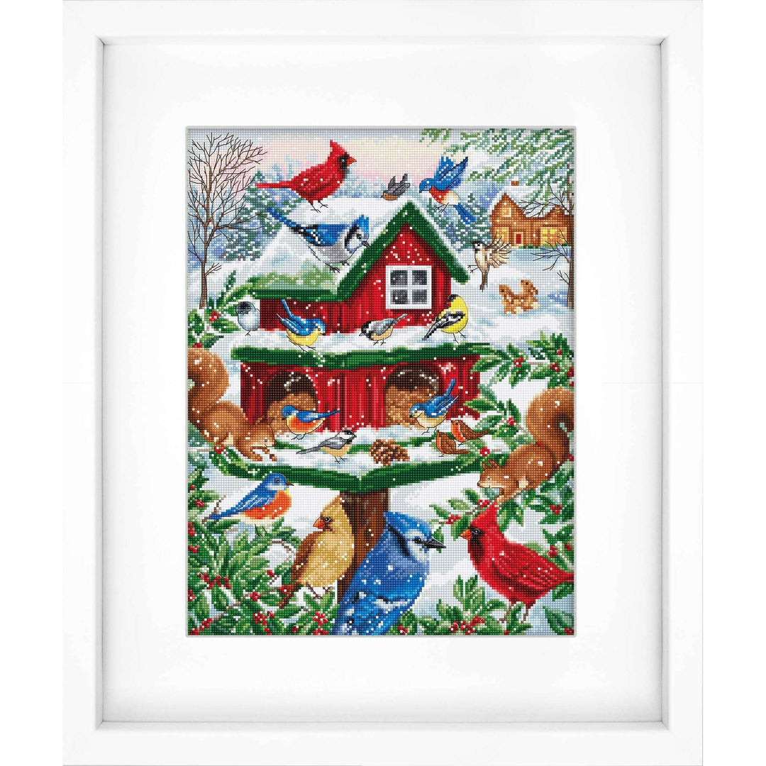 Blissful Bird Feeder B2417L Counted Cross-Stitch Kit