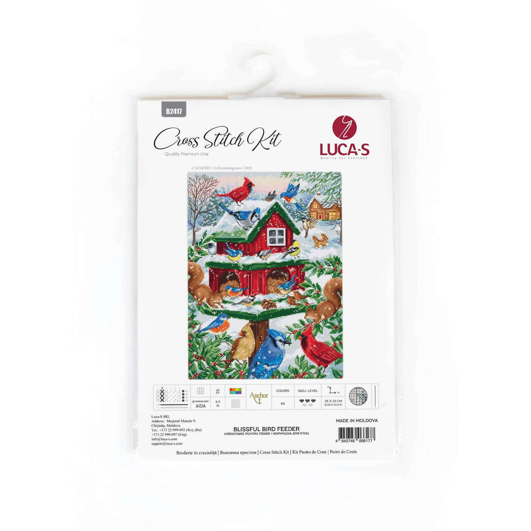 Blissful Bird Feeder B2417L Counted Cross-Stitch Kit