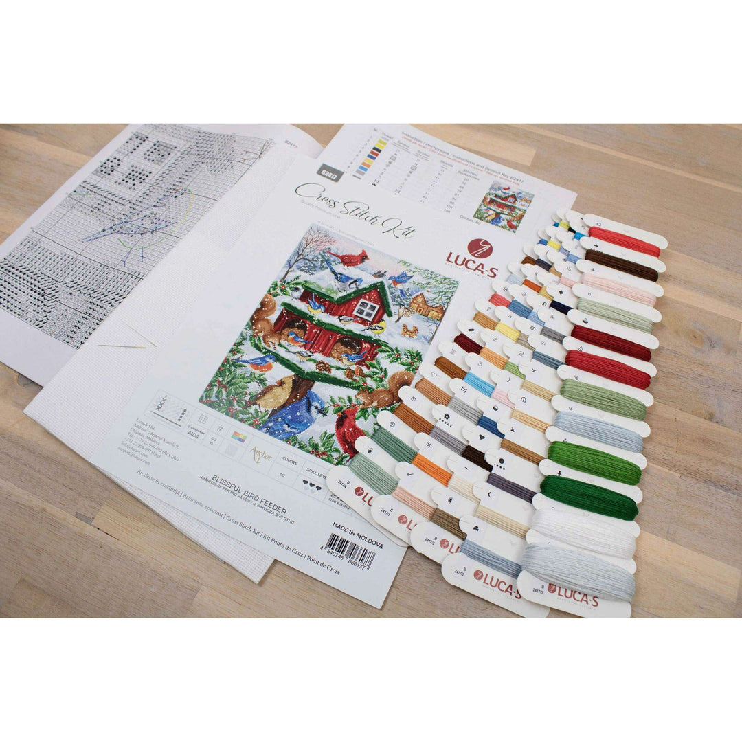 Blissful Bird Feeder B2417L Counted Cross-Stitch Kit