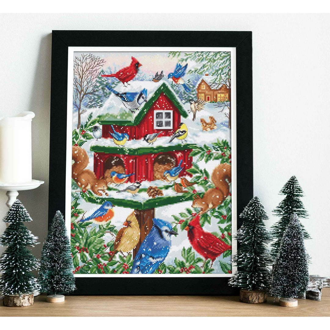 Blissful Bird Feeder B2417L Counted Cross-Stitch Kit