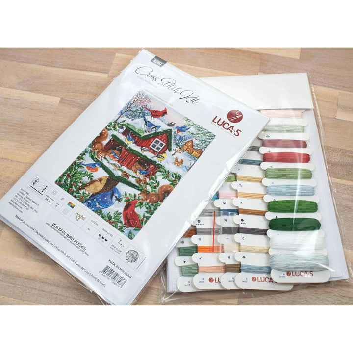 Blissful Bird Feeder B2417L Counted Cross-Stitch Kit