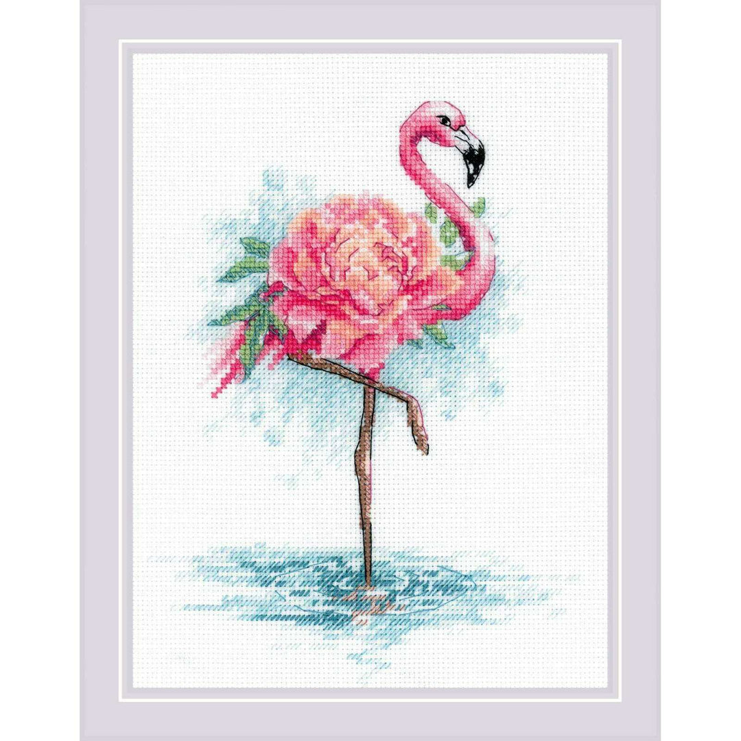 Blooming Flamingo R2117 Counted Cross Stitch Kit