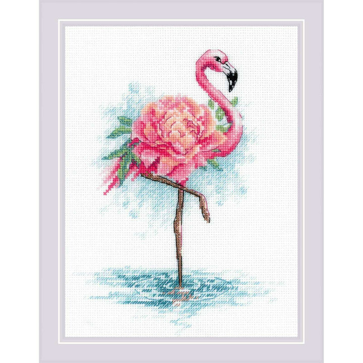 Blooming Flamingo R2117 Counted Cross Stitch Kit