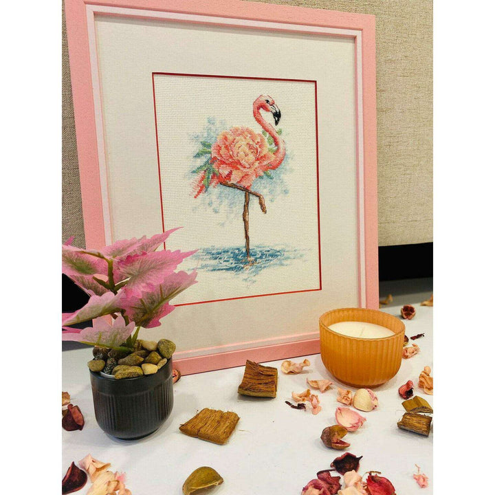 Blooming Flamingo R2117 Counted Cross Stitch Kit