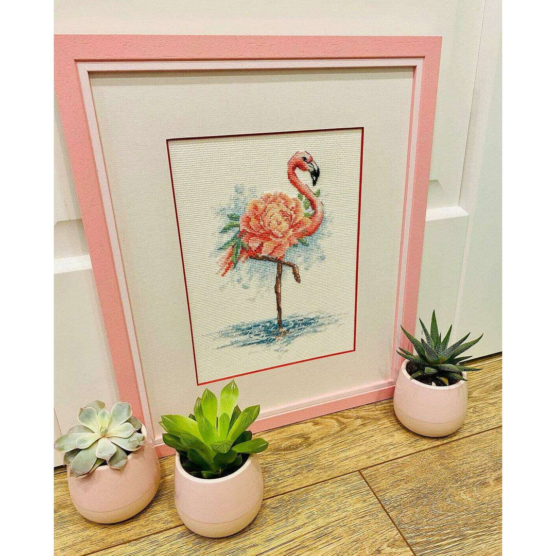 Blooming Flamingo R2117 Counted Cross Stitch Kit