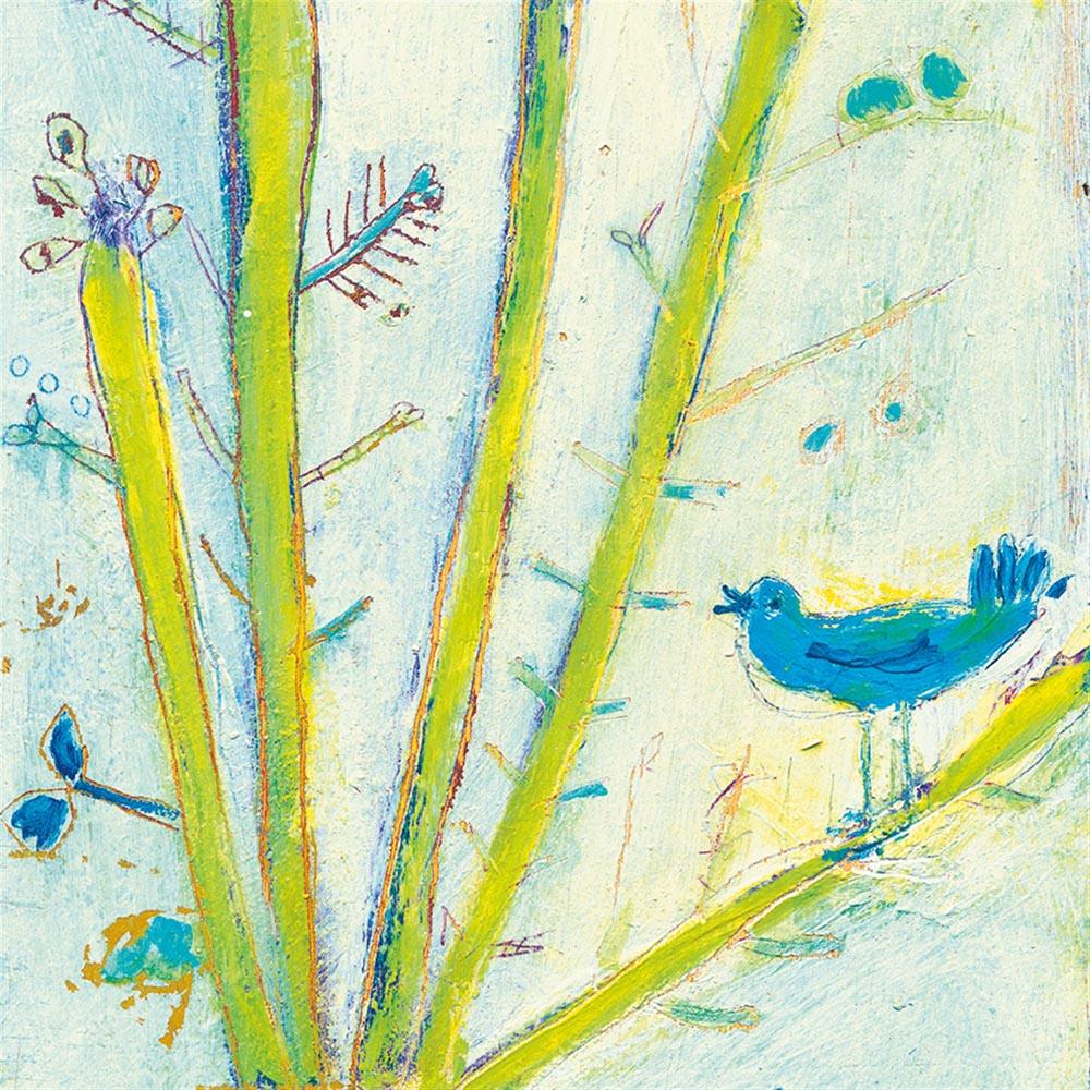 "Blue Bird Left Panel" Gallery Wrap Art Print - Quirks!