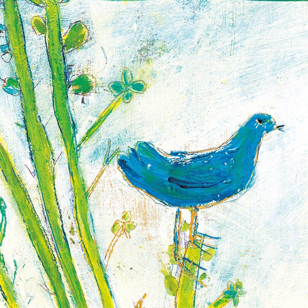 "Blue Bird Right Panel" Gallery Wrap Art Print - Quirks!