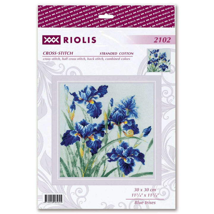 Blue Irises R2102 Counted Cross Stitch Kit