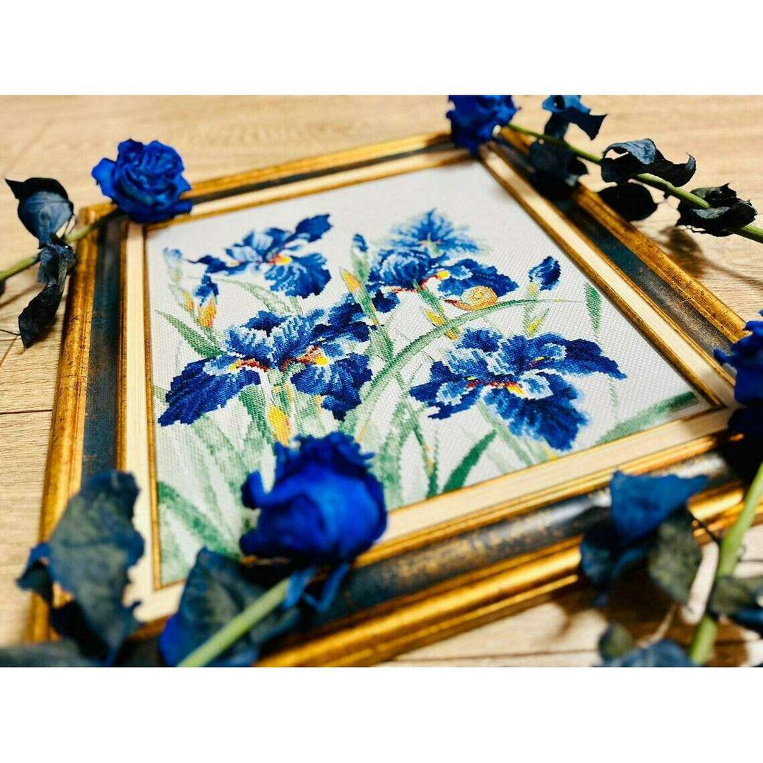Blue Irises R2102 Counted Cross Stitch Kit