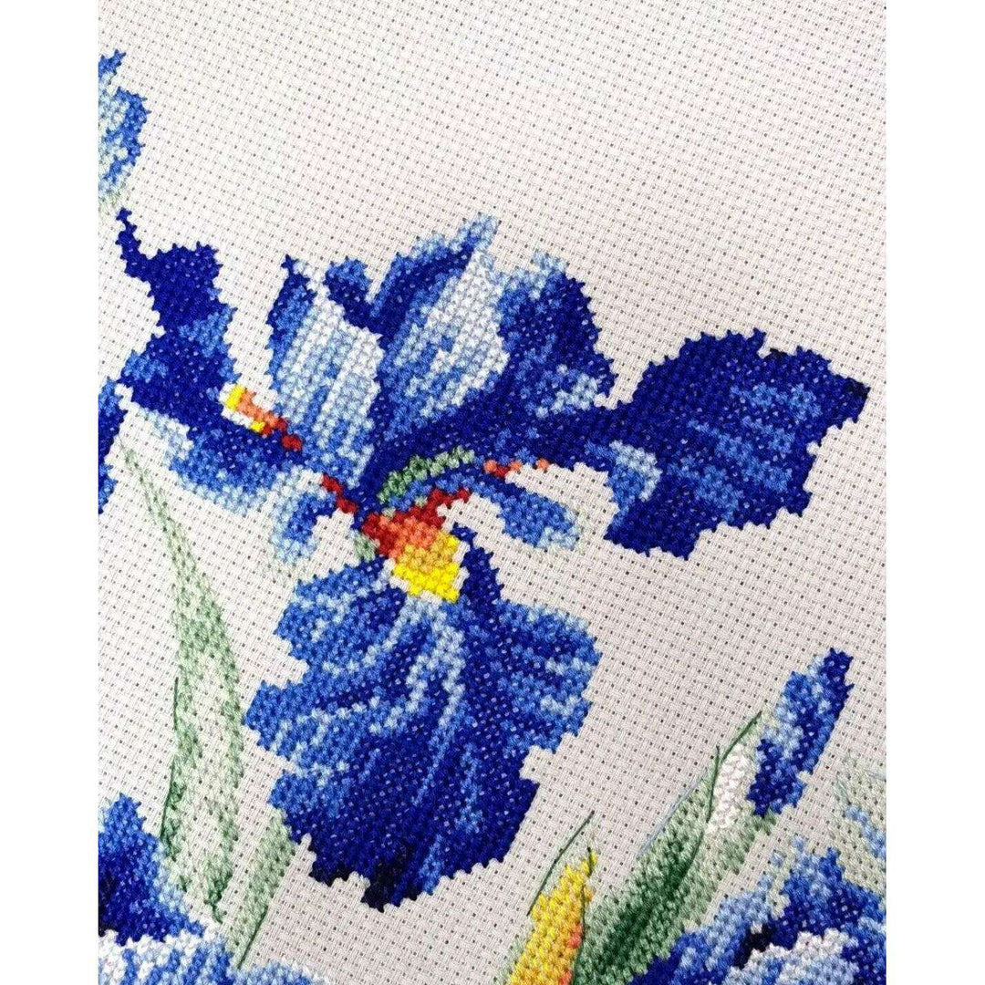 Blue Irises R2102 Counted Cross Stitch Kit