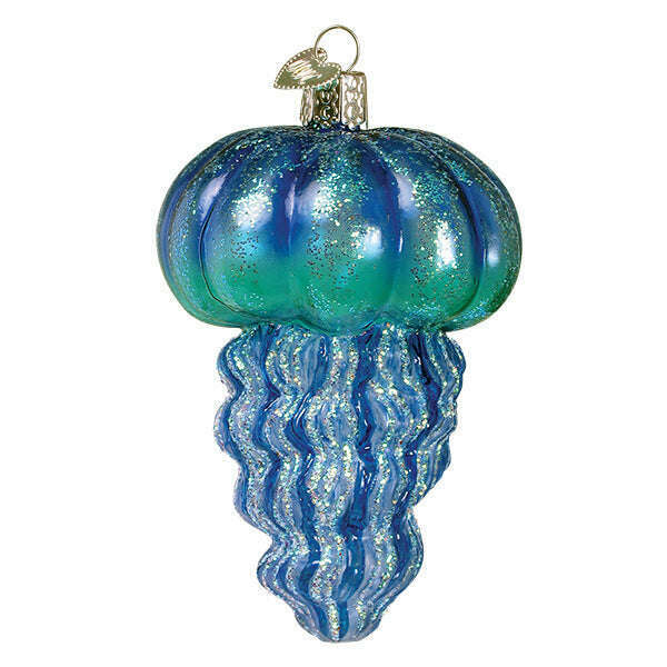 Old World Christmas Blue Jellyfish Blown Glass Ornament