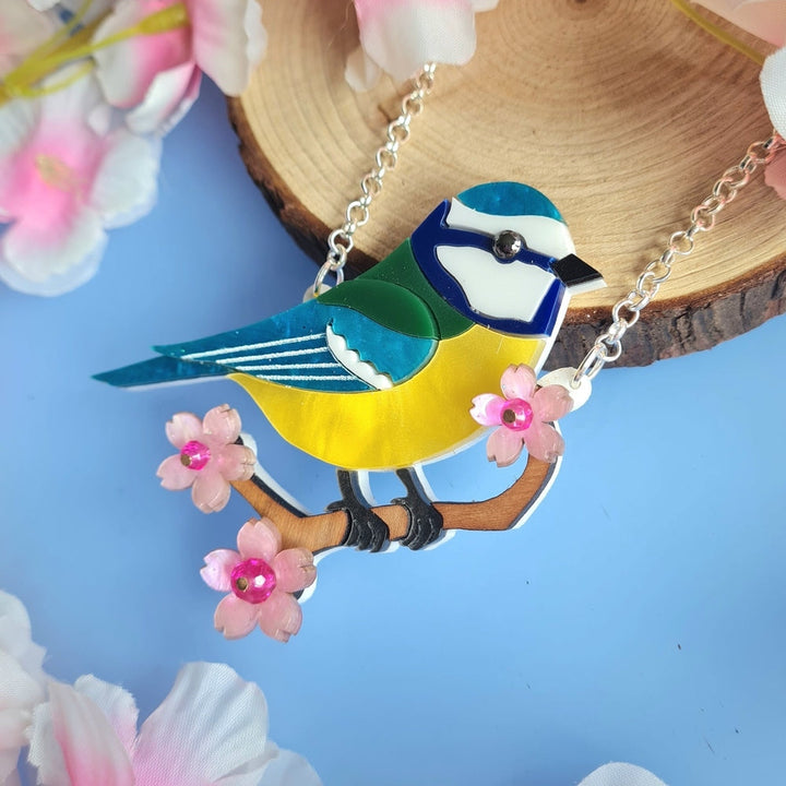 Bluetit Brooch or Necklace - Pre Order by Cherryloco Jewellery 2