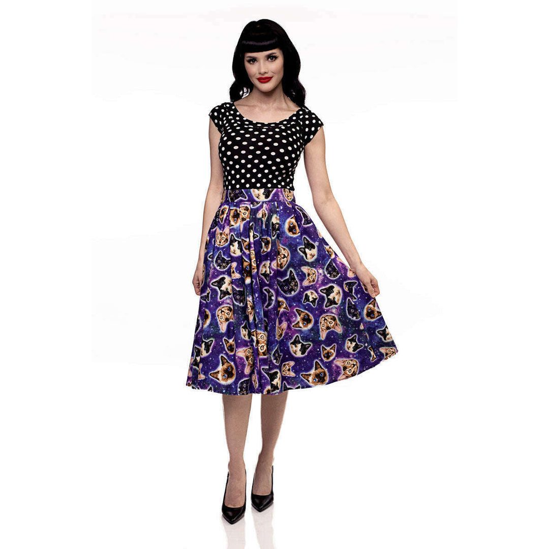 Boat Neck Top in Polka Dots