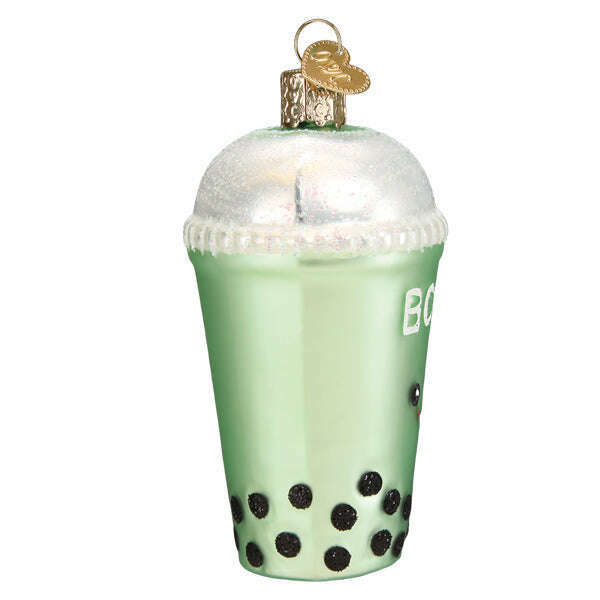 Old World Christmas Boba Tea Blown Glass Ornament