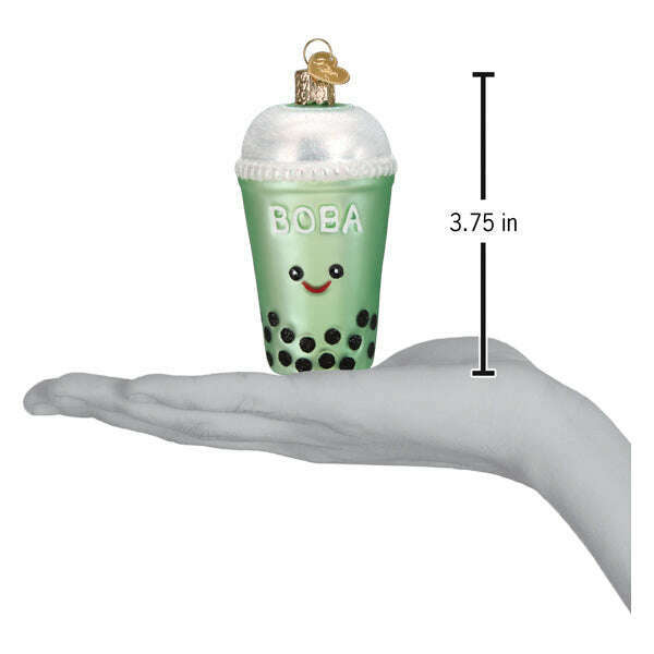Old World Christmas Boba Tea Blown Glass Ornament