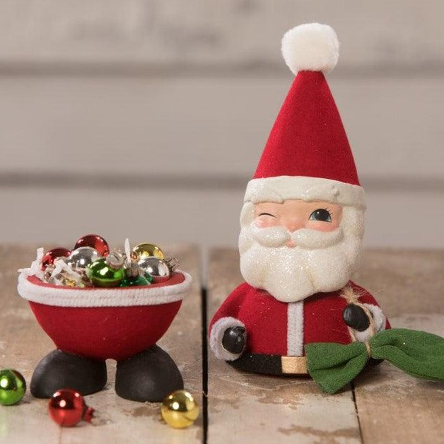 Bobble Head Santa Container by Bethany Lowe - Quirks!