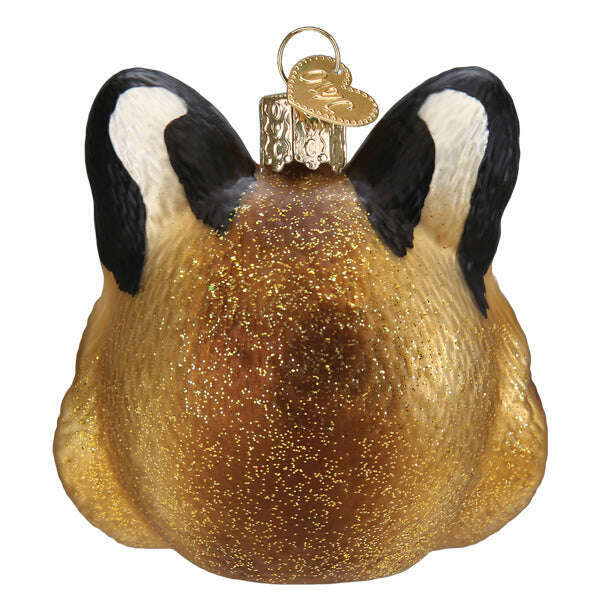 Old World Christmas Bobcat Head Blown Glass Ornament
