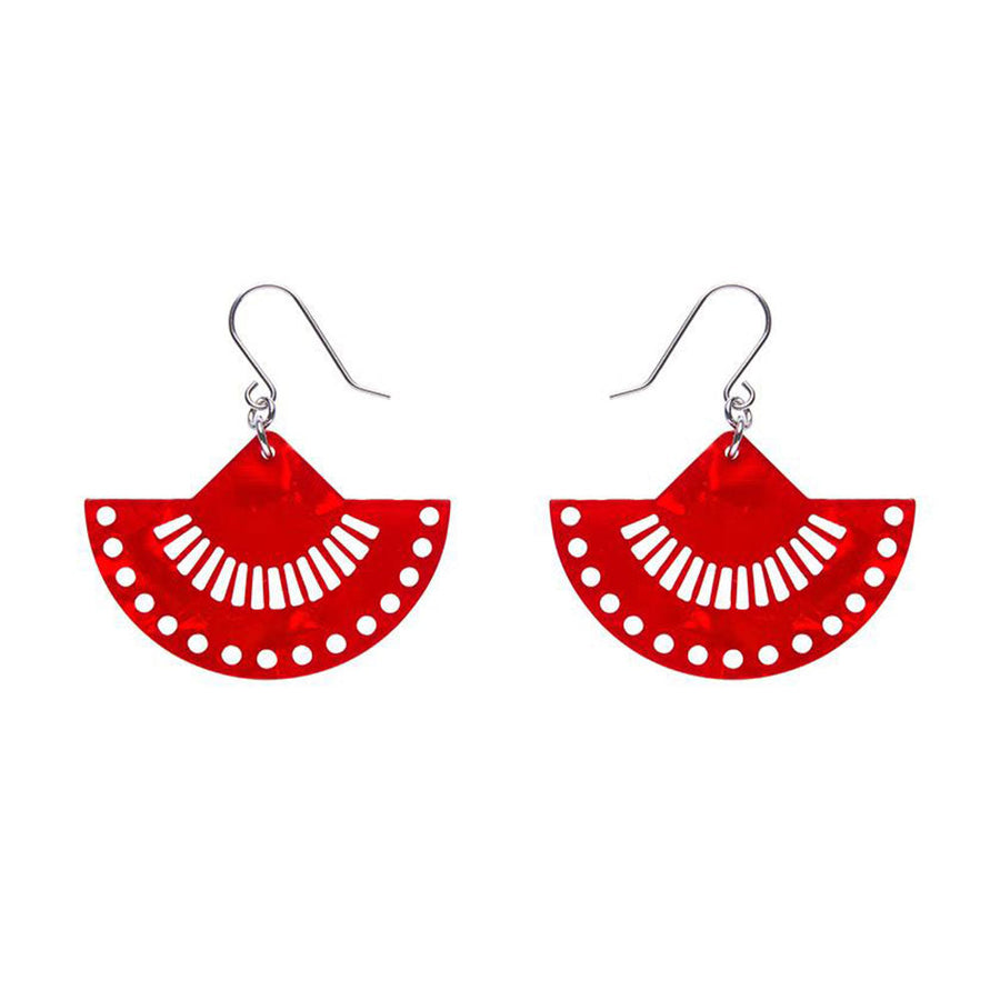 Boho Fan Essential Drop Earrings - Red (3 Pack) by Erstwilder image